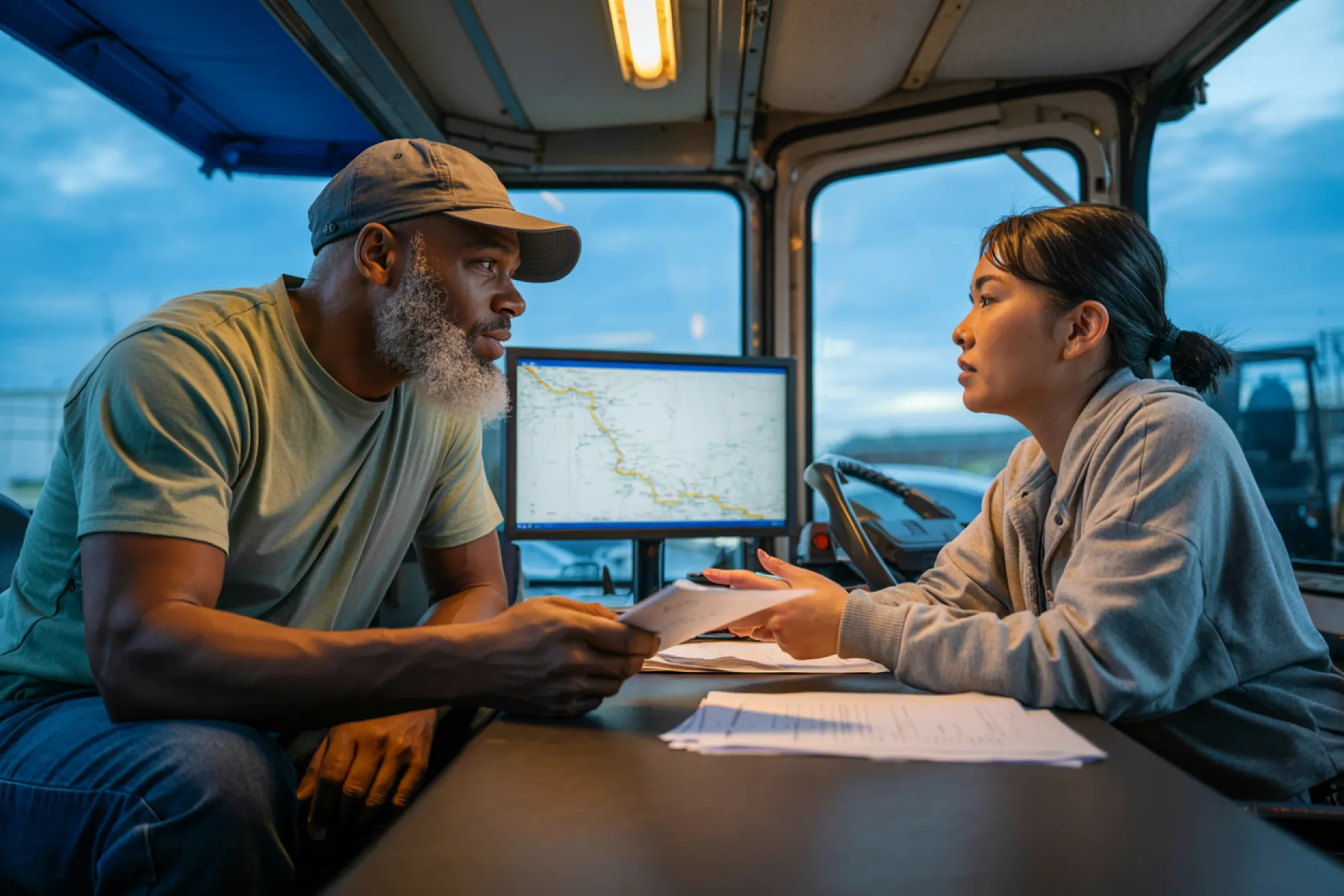 Dispatcher in Truck Stop