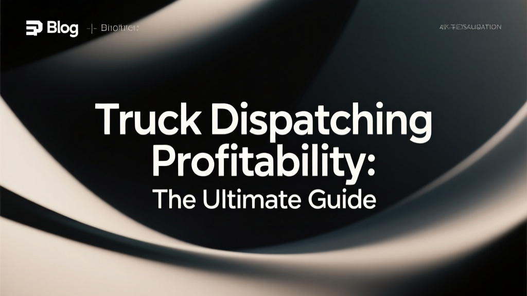 Truck Dispatching Profitability: The Ultimate Guide