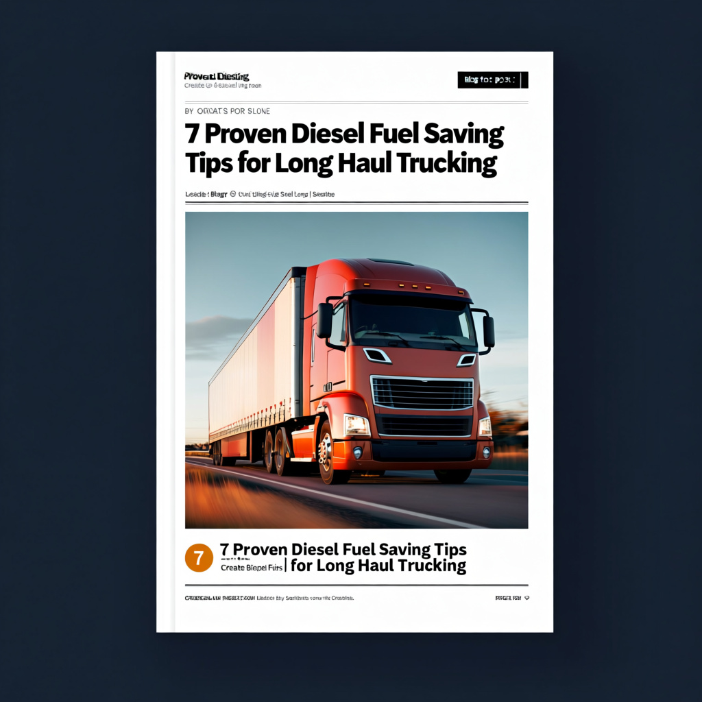 7 Proven Diesel Fuel Saving Tips for Long Haul Trucking